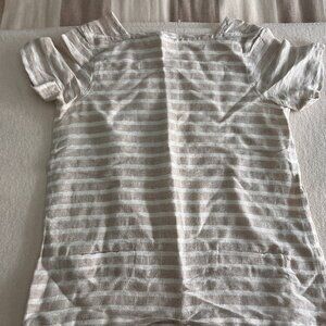 Sezane Cotton Linen Blouse Button Down Back - Size 36